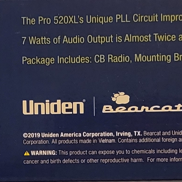 Uniden PRO520XL Pro Series Professional 40 Channel CB Radio. New in Box. - Picture 4 of 4